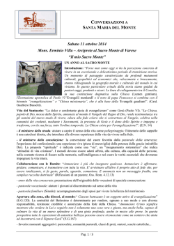 Il mio Sacro Monte - Amici del Sacro Monte