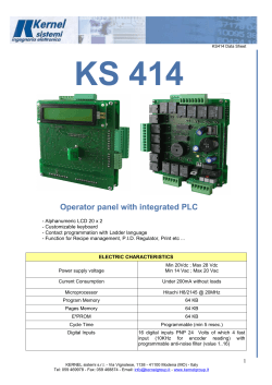 KS 414 Operator panel with integrated PLC
