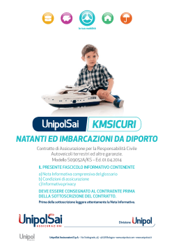 KS1 NATANTI ed4-2014 v2.indd - Unipol Assicurazioni