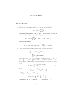 Tutorato 5 - FM210 Soluzione Esercizio 1 1) Dal teorema di Koenig