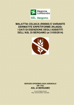 MALATTIA CELIACA - Azienda Sanitaria Locale di Bergamo