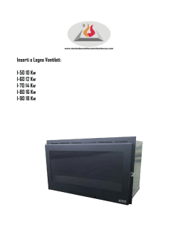 Inserti a Legna Ventilati: l-50 10 Kw l-60 12 Kw l-70 14 Kw l