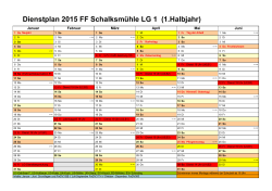 Dienstplan 2015 - Freiwillige Feuerwehr Schalksmühle