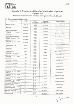 Incarichi di assegnamento conferiti