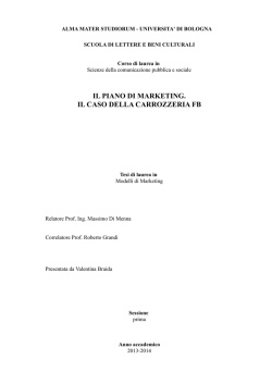 il piano di marketing. il caso della carrozzeria fb