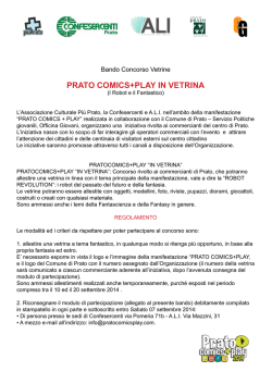Scarica il bando - Prato Comics + Play 2014