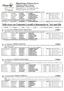 partenti_7gennaio - Ippodromo Vinovo