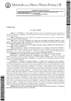 DR/2014/3475 del 24/10/2014 - Università degli Studi di Napoli