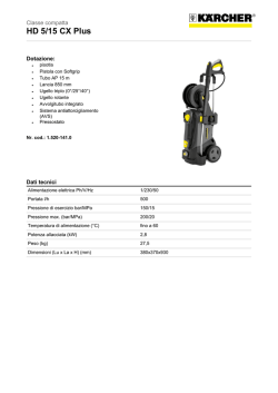 Scheda Tecnica HD 5/15 CX Plus