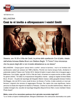 Così io vi invito a oltrepassare i vostri limiti