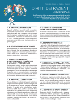 DIRITTI DEI PAZIENTI