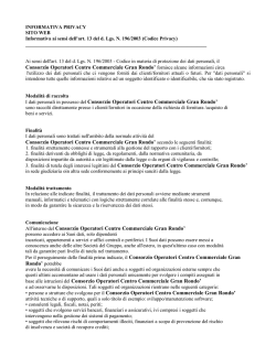 Informativa Privacy Sito