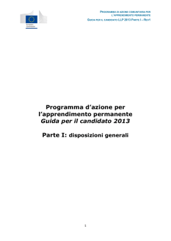 Guida del candidato - Parte I
