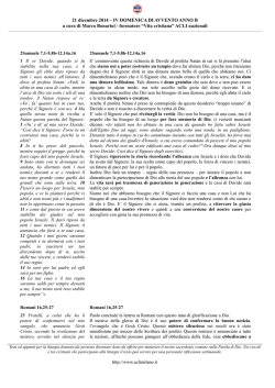 iv domenica di avvento anno b