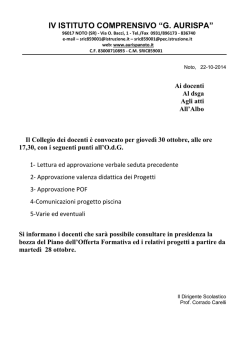 IV ISTITUTO COMPRENSIVO &ldquo;G. AURISPA&rdquo;
