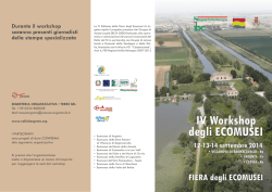 IV Workshop degli ECOMUSEI