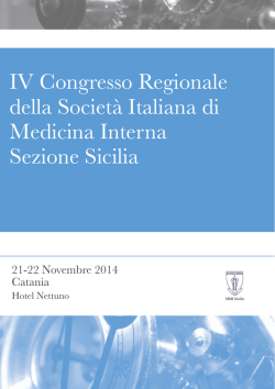 IV Congresso Regionale della Societ&agrave; Italiana di Medicina Interna