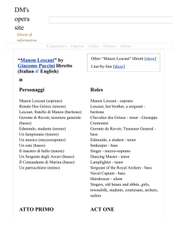 Manon Lescaut libretto (Italian/English)
