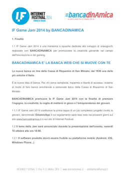 IF Game Jam 2014 by BANCADINAMICA