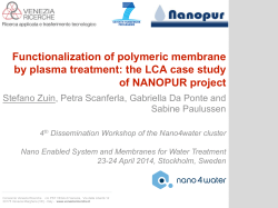 Functionalization of polymeric membrane by plasma