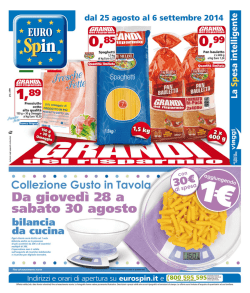 dal 25 agosto al 6 settembre 2014