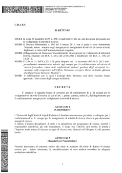 DR bando assegni di ricerca tipologia b 1_2015