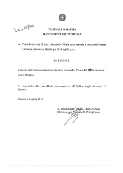 &eacute;c] (UMI \quﬁ TRIBUNALE DI MATERA