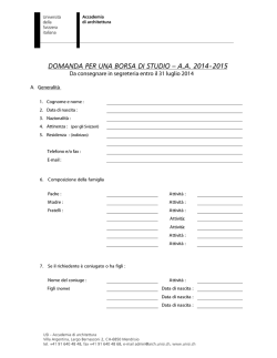 domanda per una borsa di studio &ndash; aa -2015 2014