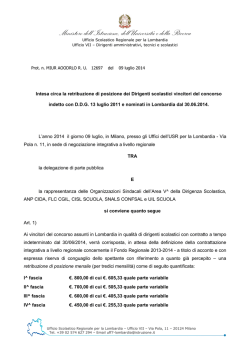 Intesa Ds neoassunti al 30.06.2014 - Ufficio scolastico regionale per