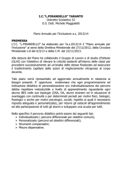 I.C.&rdquo;L.PIRANDELLO&rdquo; TARANTO Distretto Scolastico 52 D.S. Dott