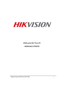 DVR serie DS-72xx-ST MANUALE UTENTE