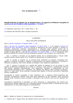 DM 10 febbraio 2014 - Provincia di Pesaro e Urbino