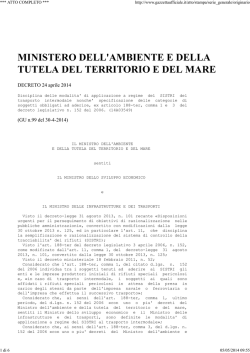DM 24 aprile 2014 sistri