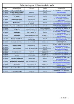 Calendario gare di Granfondo in Italia