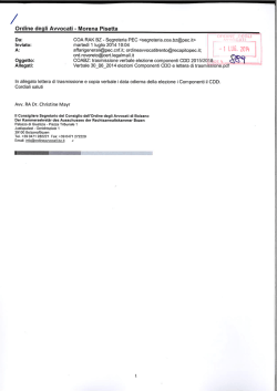 CDD verbale operazioni elettorali COA Bolzano