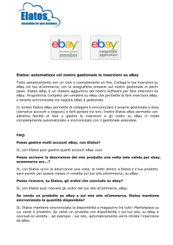 Integrazione gestionale Elatos con eBay