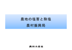 農地の塩害と除塩 農村振興局