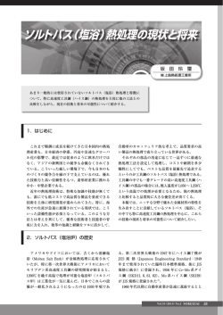 ソルトバス（塩浴）熱処理の現状と将来 - 素形材センター