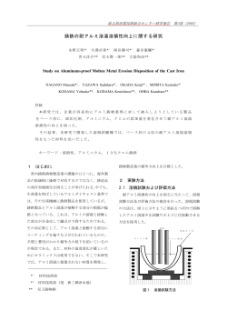 鋳鉄の耐アルミ溶湯溶損性向上に関する研究 - 埼玉県産業技術総合