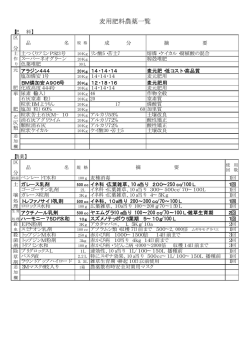 麦用肥料農薬一覧 PDFファイル