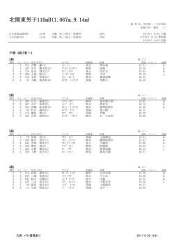北関東男子110mH(1.067m_9.14m)
