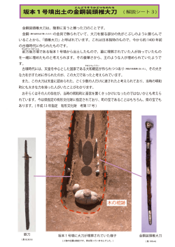坂本1号墳出土の金銅装頭椎大刀 ( 解説シート3) - 明和町役場