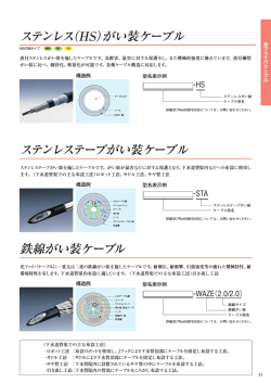 ステンレス（HS）がい装ケーブル 鉄線がい装ケーブル ステンレステープ