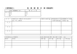 ＜参考様式＞ 乾 燥 調 整 計 画（茶製造用）