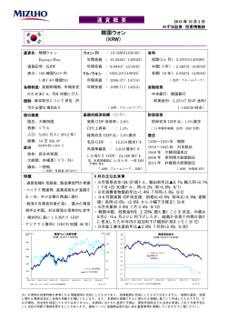 通 貨 概 要 韓国ウォン （KRW） - みずほ証券