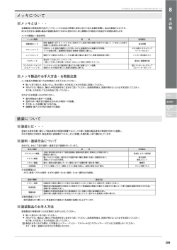 メッキについて 塗装について