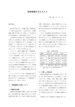 若狭塗箸を支える人々 - 都留文科大学