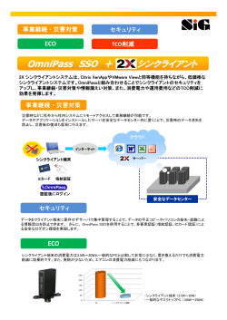 OmniPass SSO ＋ シンクライアント OmniPass SSO ＋ シンクライアント