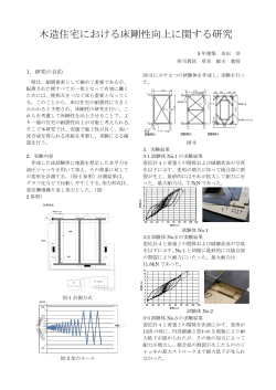 木造住宅における床剛性向上に関する研究（金田 浩）