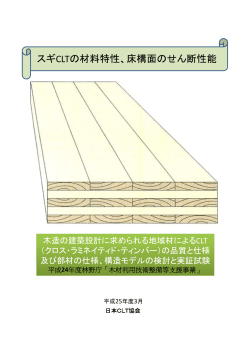 スギCLTの材料特性・床構面のせん断性能試験 報告書 - 日本CLT協会